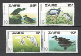 Ft137 1985 Zaire Fauna Birds J. J. Audubon #904-907 1Set Mnh - Autres & Non Classés