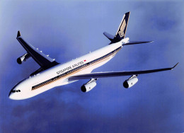 Airbus A340 In Singapore Airlines Colours - +/- 180 X 130 Mm. - Photo Presse Originale - Aviation