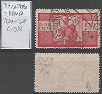 Democratica 100 Lire II° Lastra Carta Bianca D. 13,90x13,30 (14x13e 1/4) - Usato Perfetto - 1946-60: Usados