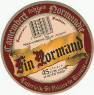 ETIQUETTE DE  CAMEMBERT BISSON ST HILAIRE DE BRIOUZE LE FIN NORMAND - Fromage