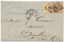 Lettre De 1873 Affranchie Par N° 29 + 59 (Napoléon Et Cérès) - Pas Courant - 1849-1876: Periodo Clásico