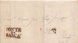 POR - LETTRE DE PONTE DA BARCA À PORTO - 1868 - Postmark Collection