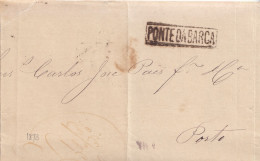 POR - LETTRE DE PONTE DA BARCA À PORTO - 1873 - Marcophilie