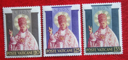 Canonisation De Pie X 1954 Mi 220-222 Yv 200-202 Ongebruikt / MH * VATICANO VATICAN VATICAAN - Ongebruikt