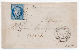 N° 60B (Cérès Type II) Sur Lettre De Villeneuve S/ Lot De 1874 - 1849-1876: Classic Period