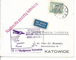 Env Cad BYDGOSZC 1/6/1929 Pour KATOWICE  TB - Aviones