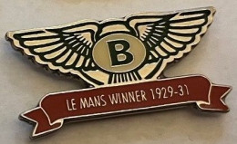 LOGO BENTLEY- VOITURE - CAR - AUTOMOBILE - AUTO - LE MANS WINS 1929 - 31 - FRANCE - VAINQUEUR - VICTOIRE - AILES - (34) - Other & Unclassified