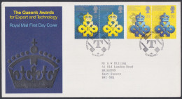 GB Great Britain 1990 FDC Queen's Awards For Export & Technology, Pictorial Postmark, First Day Cover - Briefe U. Dokumente