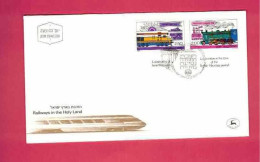 FDC - Lettre De 1997 D ' Israël - Railways In The Holy Land - Trains