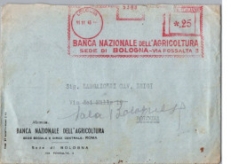 ITALIA 1943    -   Annullo Meccanico Rosso (EMA) BANCA NAZIONALE DELL 'AGRICOLTURA SEDE DI BOLOGNA - Frankeermachines (EMA)