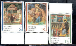 CYPRUS CIPRUS CIPRO 1988 CHRISTMAS NATALE NOEL WEIHNACHTEN NAVIDAD COMPLETE SET SERIE COMPLETA MNH - Unused Stamps