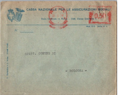 ITALIA 193O    -   Annullo Meccanico Rosso (EMA)   CASSA NAZIONALE PER LE ASSICURAZIONI SOCIALI - Franking Machines (EMA)