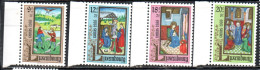 LUXEMBOURG LUSSEMBURGO 1988 CHRISTMAS NATALE NOEL WEIHNACHTEN NAVIDAD COMPLETE SET SERIE COMPLETA MNH - Nuevos