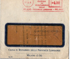 ITALIA 1946    -   Annullo Meccanico Rosso (EMA)  CASSA DI RISPARMIO DELLE PROVINCIE LOMBARDE - Frankeermachines (EMA)