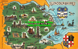 R518685 Lincolnshire. Map. PT15215. Postcard - World