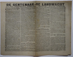 KRANT - DE GENTENAAR - DE LANDWACHT   VRIJDAG 22 NOV 1913.  UITGAVE. G.DE GRAEVE. KETELVEST 14. DE KLEINE PATRIOT - Informaciones Generales