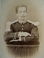 Photo Cdv Victor Coué, Saumur - Alphonse De La Tour Sous Lieutenant école De Cavalerie Saumur,ca 1880-85 L679 - Alte (vor 1900)