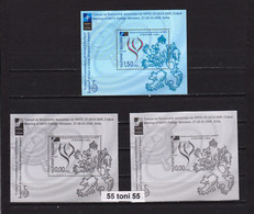 2006  NATO MEETING IN SOFIA -S/S – MNH + 2 S/S+ Perf.+imperf.- Missing Value  BULGARIA / Bulgarie - Nuovi