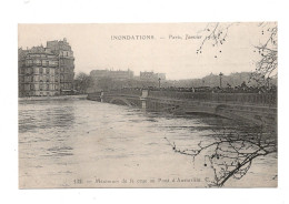 PARIS, Inondations De 1910. Maximum De La Crue Au Pont D'Austerlitz. - Paris Flood, 1910