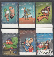 2013 Jordan Cartoonists Comics  Complete Set Of 6 MNH - Jordanie