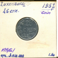 25 CENTIMES 1957 LUXEMBURG LUXEMBOURG Münze #AT192.D.A - Luxembourg