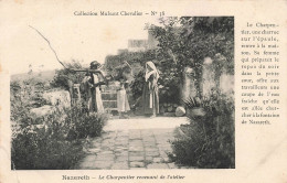 ISRAEL - Nazareth - Le Charpentier Revenant De L'atelier - Femme - Jeune Fille - Carte Postale Ancienne - Israel