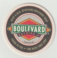 Bierviltje-bierdeckel-beermat Brouwerij Duvel Moortgat (B) Boulevard Brewing Company Kansas Missouri (USA) - Portavasos