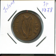 2 PENCE 1978 IRLANDA IRELAND Moneda #AN657.E.A - Irlande