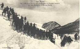 Les Alpes L'Ecole De Skis Du 159 D'infanterie à La Frontiere Italienne - Andere & Zonder Classificatie
