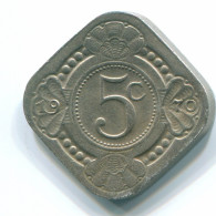 5 CENTS 1970 NETHERLANDS ANTILLES Nickel Colonial Coin #S12501.U.A - Niederländische Antillen
