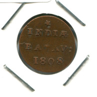 1808 BATAVIA VOC 1/2 DUIT NIEDERLANDE OSTINDIEN #VOC2106.10.D.A - Indes Neerlandesas