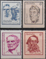 1970 Australia Famous Australians 3 Serie From Booklet 4v. MNH Michel N. 457/60E - Other & Unclassified