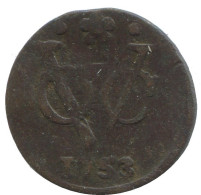 1753 HOLLAND VOC 1/2 DUIT IINDES NÉERLANDAIS NETHERLANDS NEW YORK COLONIAL PENNY #VOC1102.8.F.A - Nederlands-Indië