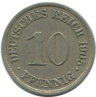 10 PFENNIG 1905 A ALEMANIA Moneda GERMANY #AE521.E.A - 10 Pfennig