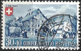 Schweiz Suisse Pro Patria 1945 Ostschweizer Riegelhaus Zu WII 29 Mi 463 Yv 422 ⊙ EBNAT-KAPPEL ?.VIII.45 (Zu CHF 50.00) - Used Stamps