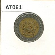 250 FRANCS CFA 1996 Western African States (BCEAO) BIMETALLIC Pièce #AT061.F.A - Otros – Africa