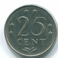 25 CENTS 1971 NETHERLANDS ANTILLES Nickel Colonial Coin #S11499.U.A - Antillas Neerlandesas