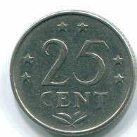 25 CENTS 1971 NETHERLANDS ANTILLES Nickel Colonial Coin #S11499.U.A - Antille Olandesi