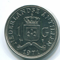 1 GULDEN 1971 ANTILLAS NEERLANDESAS Nickel Colonial Moneda #S12022.E.A - Antille Olandesi