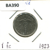 1 FRANC 1923 BELGIUM Coin DUTCH Text #BA390.U.A - 1 Franc