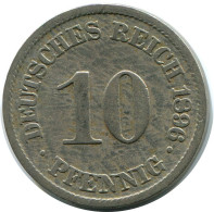 10 PFENNIG 1896 A GERMANY Coin #DB320.U.A - 10 Pfennig