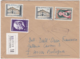 MONACO - MONTE - CARLO - BUSTA RACCOMANDATA - VIAGGIATA PER BOLOGNA - ITALIA - 1987 - Lettres & Documents