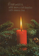Happy New Year Christmas CANDLE Vintage Postcard CPSM #PAV517.A - Nouvel An