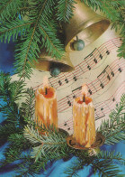 Neujahr Weihnachten KERZE Vintage Ansichtskarte Postkarte CPSM #PAV156.A - Nouvel An