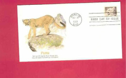 FDC - Lettre De 1981 Des USA EUAN - YT N° 1322 - Puma - Felini