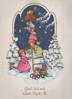 ENGEL WEIHNACHTSFERIEN Feiern & Feste Vintage Ansichtskarte Postkarte CPSM #PAG897.A - Anges