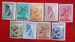 Airmail Avion Luftpost 1956 Mi 241-249 Yv PA 24-32 Ongebruikt / MH * VATICANO VATICAN VATICAAN - Unused Stamps