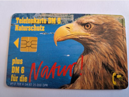 DUITSLAND/ GERMANY  CHIPCARD/ SEA/ EAGLE/ BIRD/ NATUR  / 25.000  EX / 6 DM  CARD / O 708 / MINT CARD **16606** - S-Series : Tills With Third Part Ads