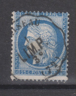 Yvert 60 Oblitération Convoyeur PALAISEAU I LIM.P 3° - 1863-1870 Napoleon III With Laurels