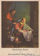 Vierge Marie Madone Bébé JÉSUS Noël Religion Vintage Carte Postale CPSM #PBB830.A - Vierge Marie & Madones